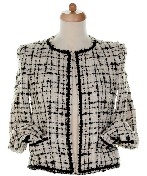 buy chanel black jacket|chanel tweed jacket price.